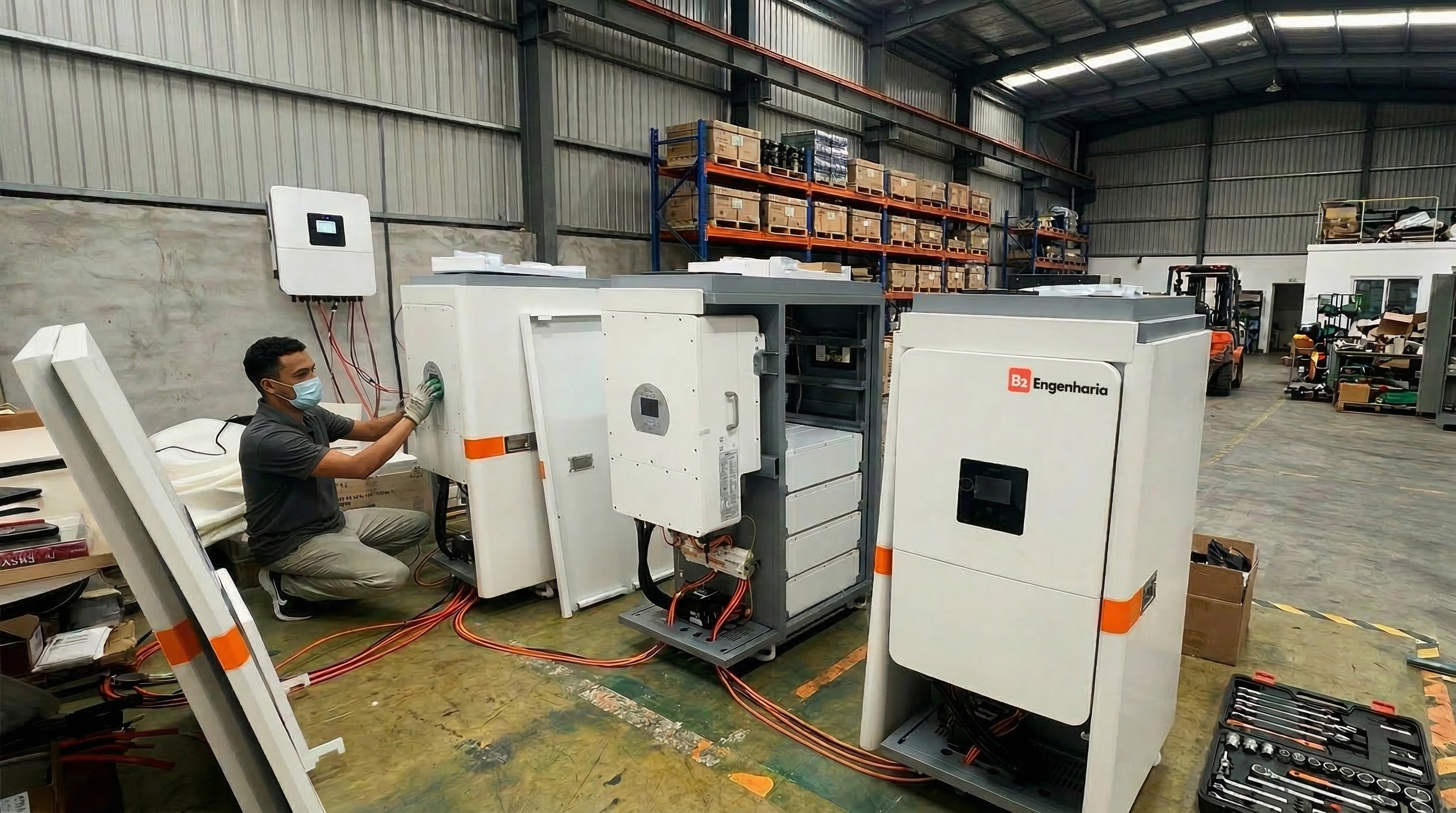 Equipe B2 Engenharia trabalhando